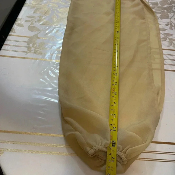 AMERICAN GLAMOUR BADGLEY MISCHKA Tan/ Gold sequins blouses top Sz XS - Picture 9 of 9